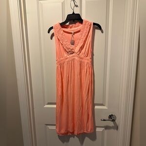 J. Crew Peach V-Neck Dress